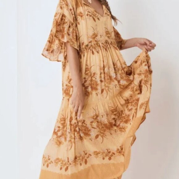 SPELL Coco Lei Mumu Maxi Caramel Dress size small - Picture 10 of 10